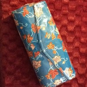 New, large Blue Authentic African print clutch